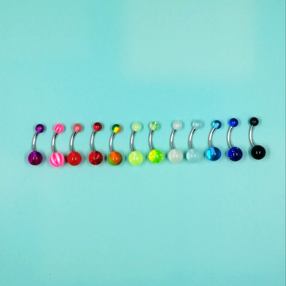 12 NWT Navel Rings Mystery Box